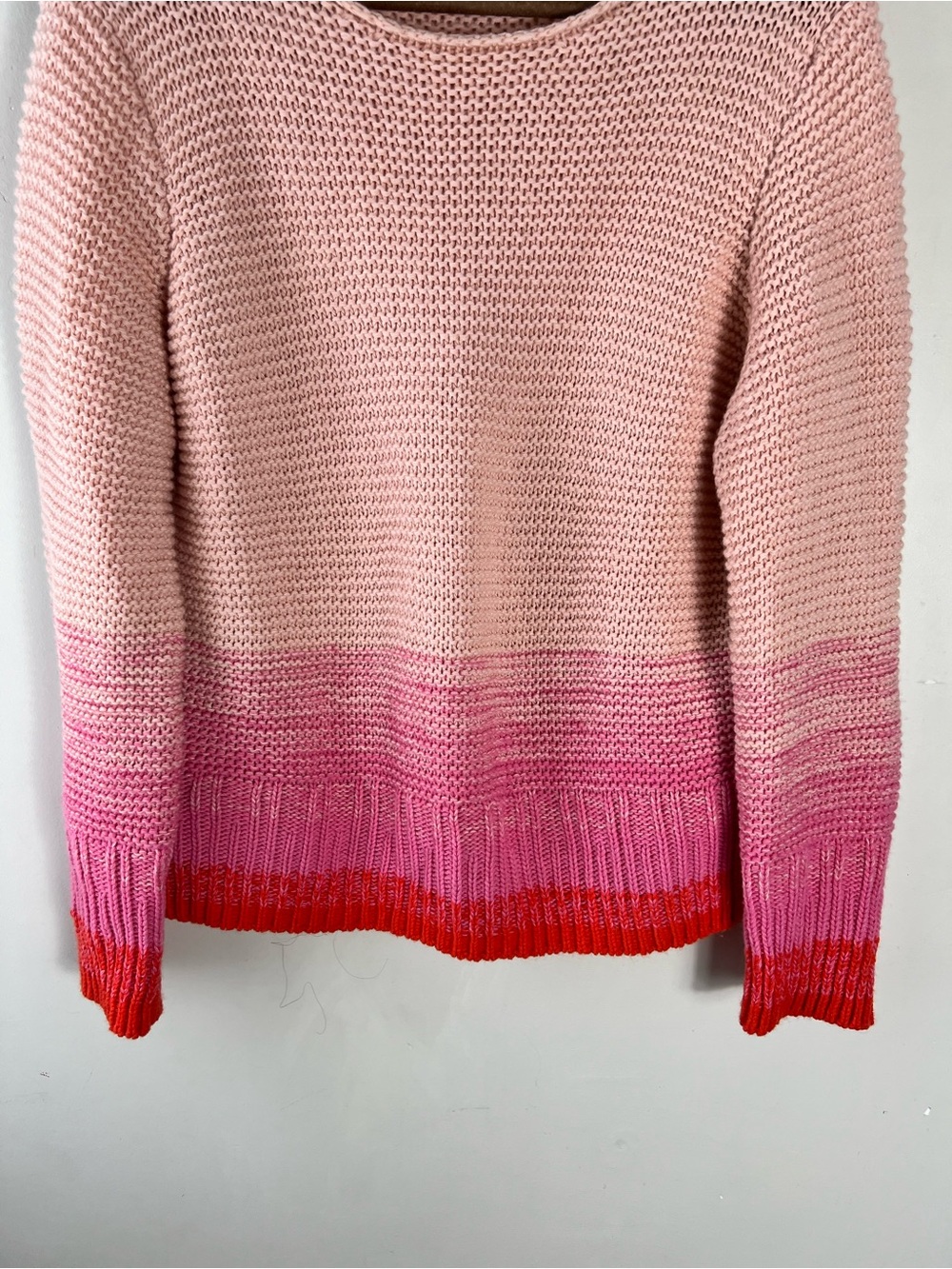 Marc Cain Wool Cashmere Blend Knit Ombré Sweater Peach/Pink Size 42 US 12 - Picture 8 of 14